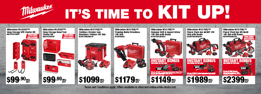 Milwaukee Time to Kit Up - while stock lasts